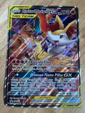 Pokémon Charizard & Braixen GX SM230 Jumbo Oversized Holo Promo Card